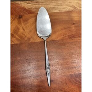 Vtg Spritely Rose Pie Cake Server 11" Stainless Japan Roses Flatware